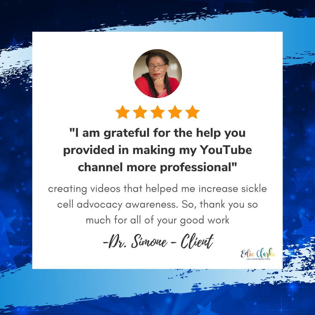 Dr. Simone colorful card with a profile image of a person and testimonial quote