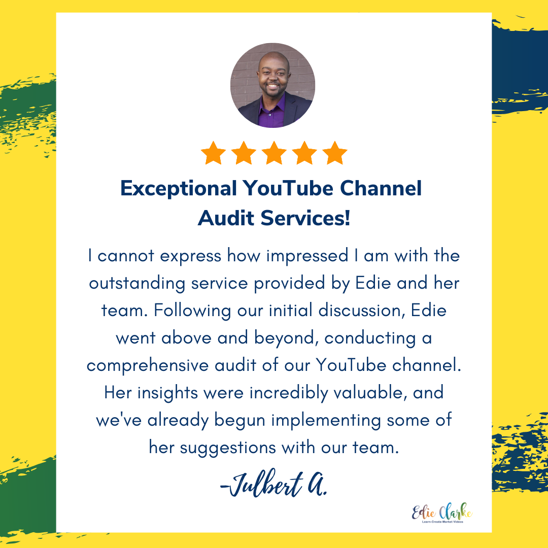 Julbert colorful card with a profile image of a person and testimonial quote