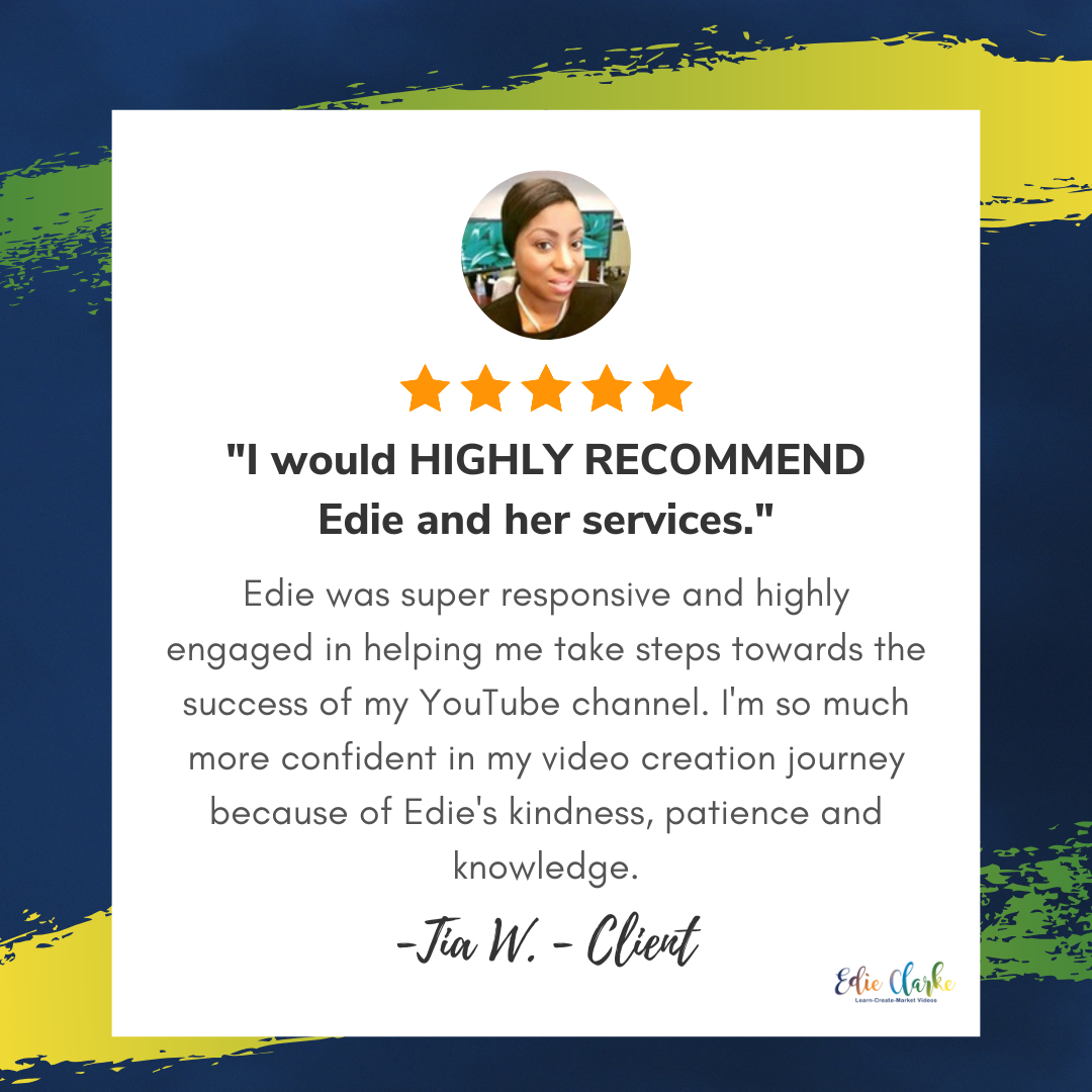 Tia colorful card with a profile image of a person and testimonial quote