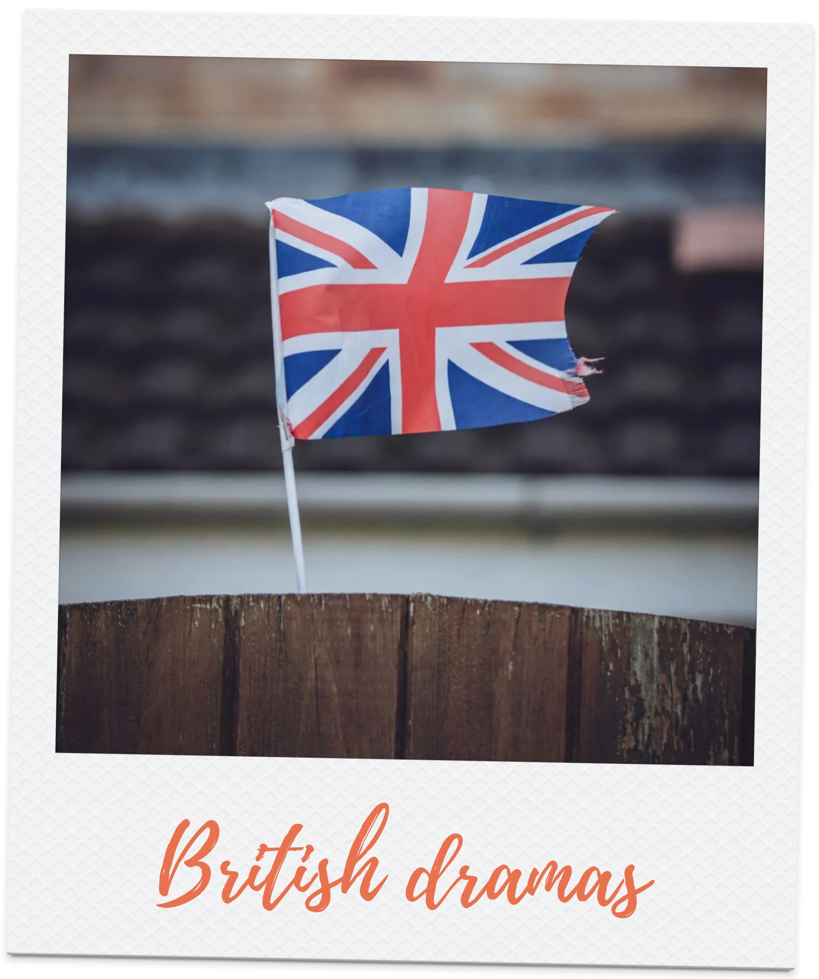 British flag representing Edie Clarke’s interest in British dramas